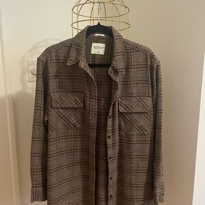 Plaid button top WITH POCKETS